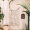 大型月亮捕夢網編織壁幔 HandMade Bohemian Moon Dreamcatcher