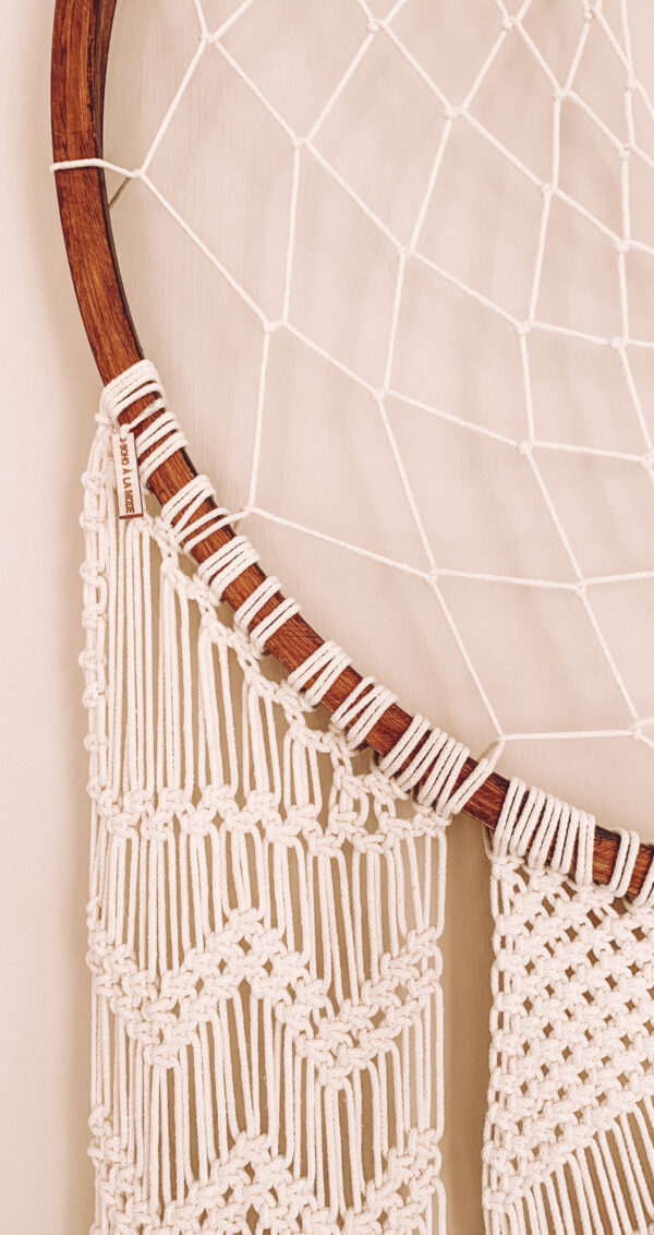 大型月亮捕夢網編織壁幔 HandMade Bohemian Moon Dreamcatcher