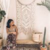大型月亮捕夢網編織壁幔 HandMade Bohemian Moon Dreamcatcher