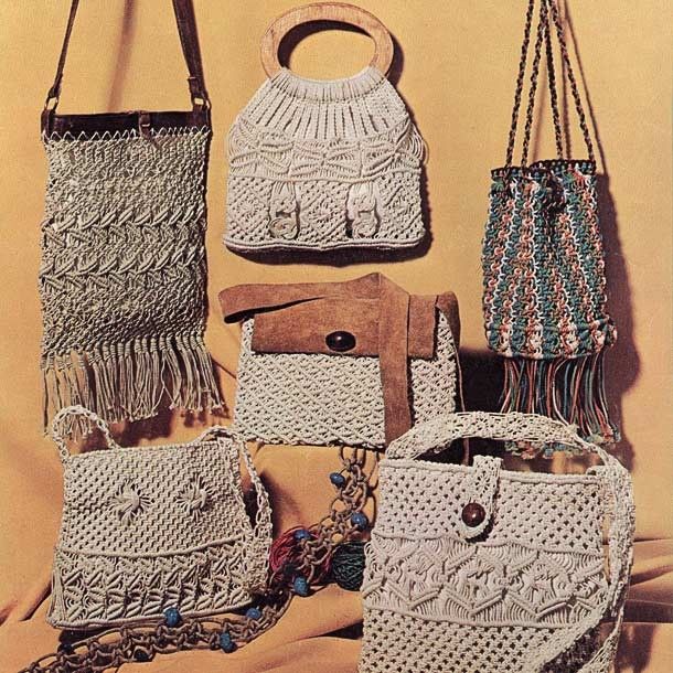 1970年代流行嬉皮Macrame編織包